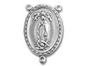 Sterling Silver Rosary Part Miraculous Medal Charm