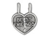 Silver Best Friend Charm