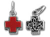 Sterling Silver Enamel Stone Cross