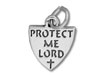 Sterling Silver Protect Me Lord Shield Charm