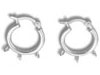 Silver Hoop Earring with 3 Loop Ring