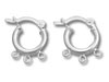 Silver Hoop Earring with 3 Loops