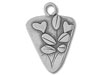 Sterling Silver Tulip Flower Heart Charm