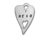 Silver Love"Heart" to Read Charm