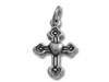 Cross with Heart in Center Charm