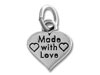 Made with Love Heart Charm