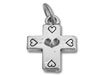 Sterling Silver Heart Cross Charm