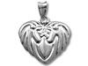Sterling Silver Angel Wing Heart Pendant