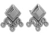 Silver Diamond Shape Post Earring