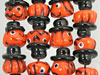 Smiling Pumpkin Glass Beads
