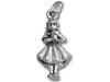 3D Sterling Silver Charm Girl Holding a Book