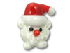 3D Santa Face Glass Bead