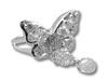 Clear CZ Butterfly  Ring