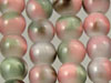 Round Pink, Green, and Brown Glass Bead