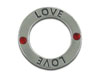 Red CZ Affirmation Band "Love"