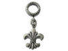 Spacer Bead with Fleur de Lis