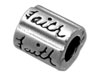 "Faith" Silver Spacer Bead