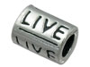 "Live" Silver Spacer Bead