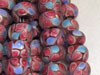Red And Blue Glass Lampwork Beads