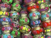 Multi Color Flower Design Lampwork Glass Beads