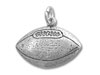 Sterling Silver Hollow Football Charm
