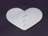 Silver Breakaway Heart Stamping Blank