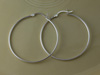 Silver 42mm Hoop Earrings