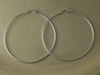 Silver 61mm Hoop Earrings