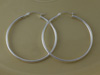 Silver 41mm 2mm Hoop Earrings