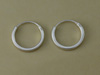 Silver 12mm Endless Hoop Earrings