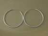 Silver 39mm Endless Hoop Earrings
