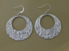 Silver 36mm Design Hoop Earrings