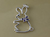 Cut out Enamel Bunny Charm