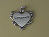 Filigree Congrats Heart Charm