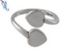 8mm Hearts Adjustable Ring