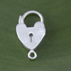 Silver Heart Lock Charm