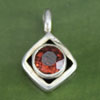 Faceted Garnet Gemstone Charm