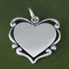 Filigree Engraveable Heart Charm