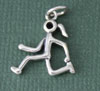 Silver Running Girl Charm