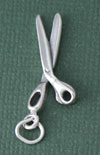 Silver Large Scissors Charm
