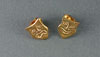 Gold Filled Comedy Tragedy Mask Earrings