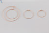 Sparkle Wire Hoop Earrings Rose Gold Filled