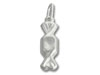Silver Hollow Puffed Candy Charm
