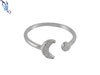 Small Adjustable Crescent Moon Ring