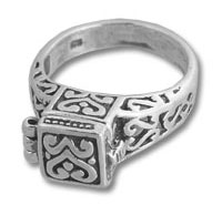 Silver Prayer Box Ring