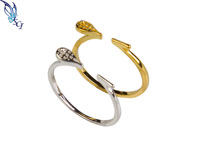 Tennis Racket with Ball Midi Ring