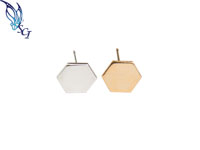Hexagon Stud Earrings