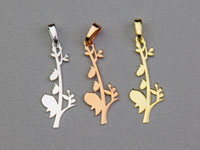 Mother Bird and Baby Birds Pendant