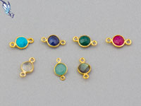 Round Gemstone Connector