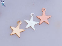 Small Star Charm, Sterling Silver, Gold Filled, and Rose Gold Filled